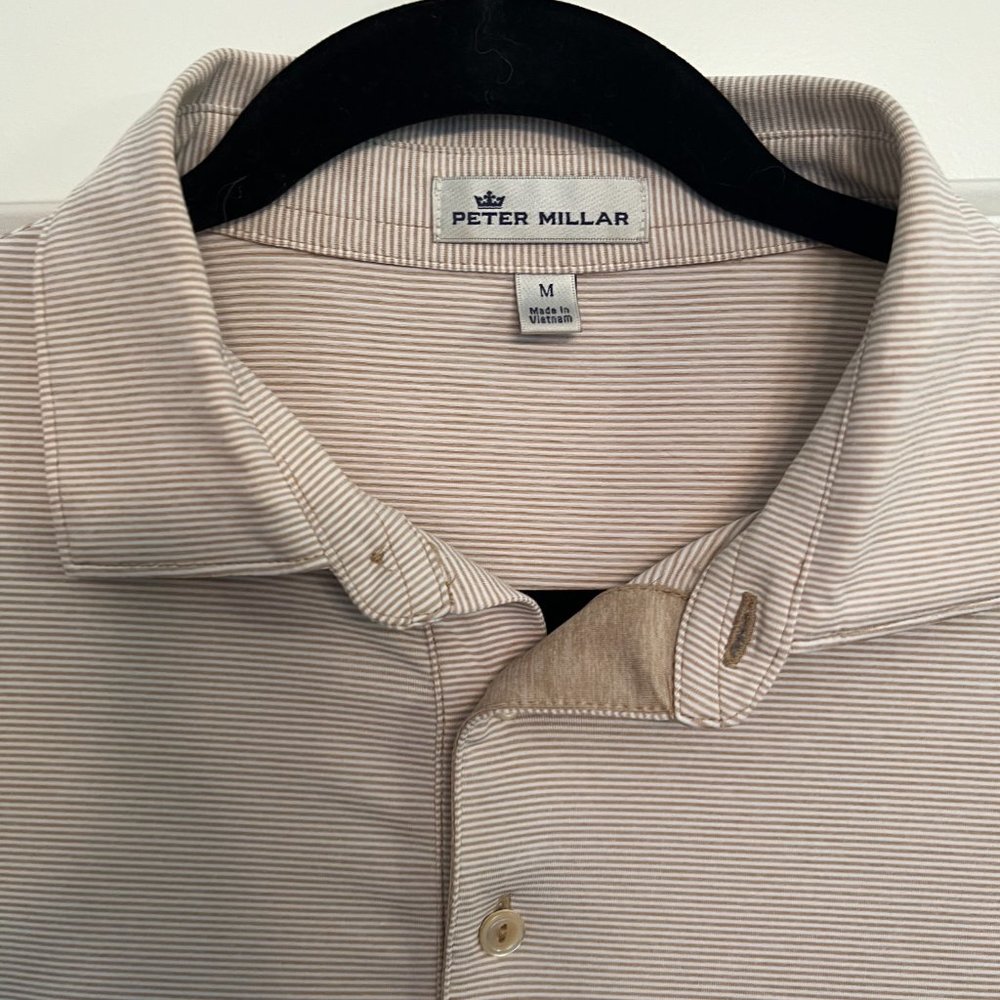 Tan / White Stripe Polo